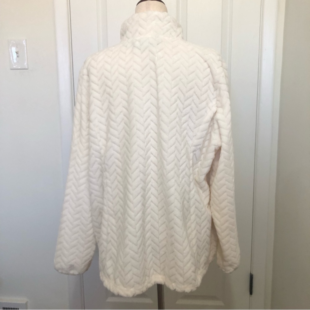 Free Country L.T.D. Womens Full Zip L/S Chevron Butter Pile Faux Fur Jacket - Picture 3 of 8